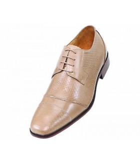 Steven Land SL9715 Taupe Leather Cap Toe