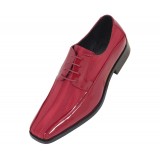 Viotti Style 179 Red Striped Satin Oxford with Patent on Sides