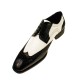 Bolano Elwyn Two Tone Black andamp; White Wing Tip